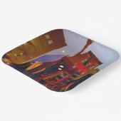 フィラデルフィア通りへの赤い反射 ペーパープレート (傾斜あり)