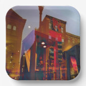 フィラデルフィア通りへの赤い反射 ペーパープレート (正面)