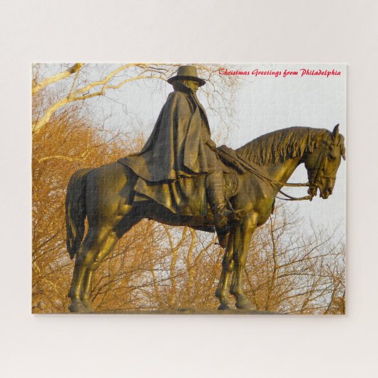 フィラデルフィア通りシーン。クリスマス挨拶 ジグソーパズル (横)