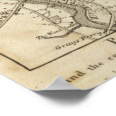 フィラデルフィア道路地図 ポスター (角)