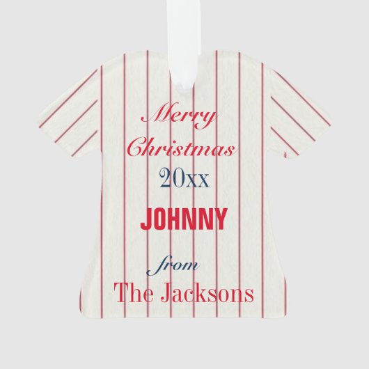 フィラデルフィア野球ジャージーオーナメント オーナメント (裏面)