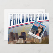 フィラデルフィア鮮やかペンシルバニア写真コラージュ ポストカード (正面/裏面)