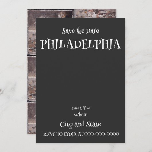 フィラデルフィア2024パーティー・セレブレーション・ホリデーディナー 招待状 (正面/裏面)