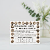 フィラデルフィア・ウィークリー1918年 スターズ・アンド・ストライプス新聞 ポストカード (スタンド正面)