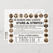 フィラデルフィア・ウィークリー1918年 スターズ・アンド・ストライプス新聞 ポストカード (正面/裏面)