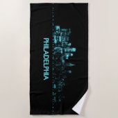 フィラデルフィア・スカイライン ビーチタオル (正面)