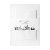 フィラデルフィア・スカイライン・ベリーバンド、2"x11.5" 招待状ベリーバンド (正面例)