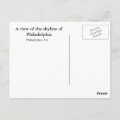 フィラデルフィア・スカイライン ポストカード (裏面)