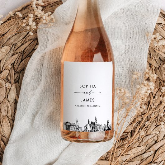 フィラデルフィア・スカイライン ワインラベル