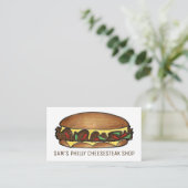フィラデルフィア・チーズステーキサンドイッチ食品 名刺 (スタンド正面)
