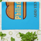 フィラデルフィア・チーズステーキデザインキッチンタオル キッチンタオル (折り畳み)