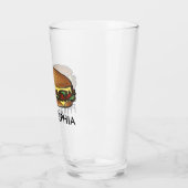 フィラデルフィア・フィリーPAチーズステーキステーキサンドイッチ タンブラーグラス (左)