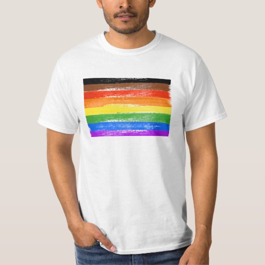 フィラデルフィア・プライドフラグ Tシャツ (正面)
