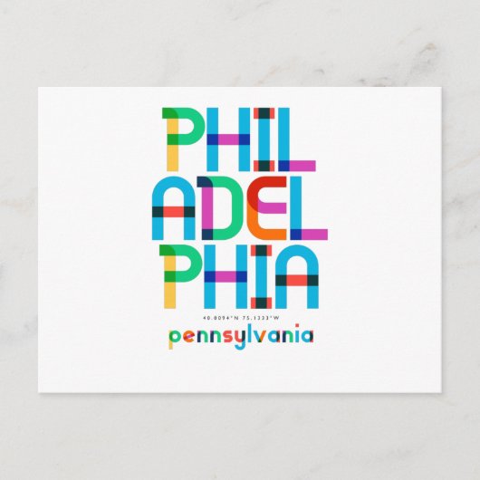 フィラデルフィア・ペンシルバニアポップ・アートの州中世紀美術 ポストカード (正面)