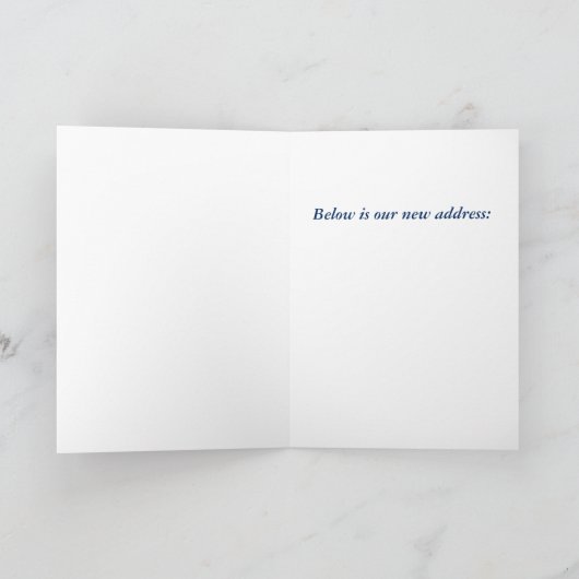 フィラデルフィア、ペンシルバニア州アドレスカードの変更 案内状 (内部)