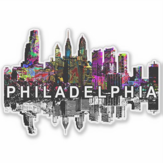 フィラデルフィア，ペンシルバニア州グラフィティ シール (正面)