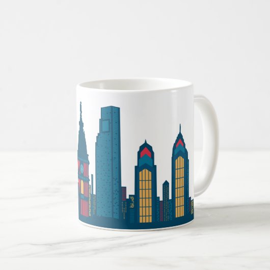 フィラデルフィア、ペンシルバニア州コーヒーマグ コーヒーマグカップ (正面右)