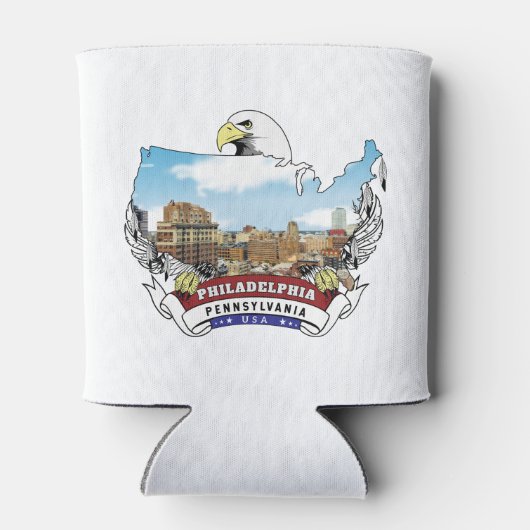 フィラデルフィア,ペンシルバニア州Bald Eagle 缶クーラー (裏面)