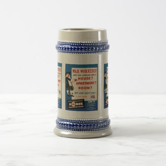 フィラデルフィア・ペンシルバニア第2次世界大戦住宅不足   ビールジョッキ (中央)