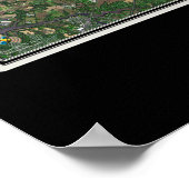 フィラデルフィア・ペンシルバニア衛星ポスターマップ ポスター (角)