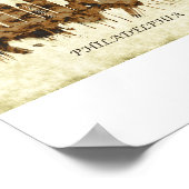 フィラデルフィア・ペンシルバニア都市景観 ポスター (角)