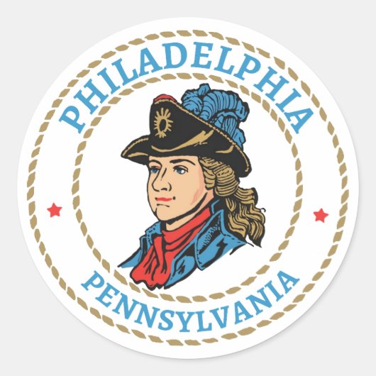 フィラデルフィア・ペンシルバニア・コロニアル ラウンドシール (正面)