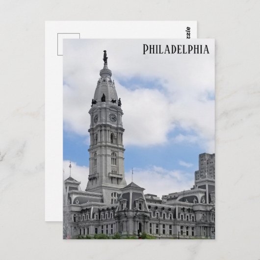 フィラデルフィア・ペンシルバニア・シティ・ホールの旅行写真 ポストカード (正面/裏面)