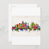 フィラデルフィア・ペンシルバニア・スカイライン インビテーションポストカード (正面/裏面)