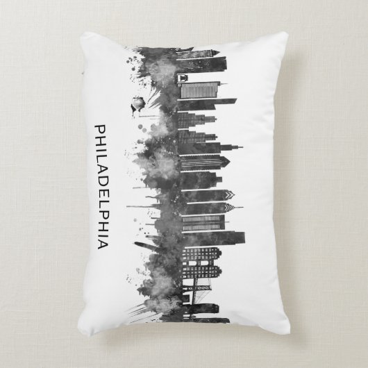 フィラデルフィア・ペンシルバニア・スカイラインBW アクセントクッション (正面(垂直))