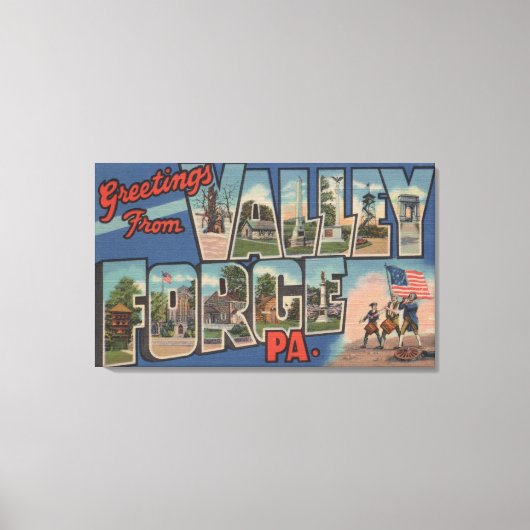 フィラデルフィア，ペンシルバニア – バレーフォージ キャンバスプリント (正面)