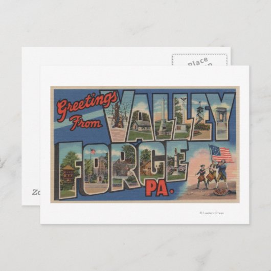 フィラデルフィア，ペンシルバニア – バレーフォージ ポストカード (正面/裏面)