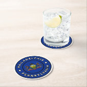 フィラデルフィア・ペンシルバニア ラウンドペーパーコースター (インサイチュ)