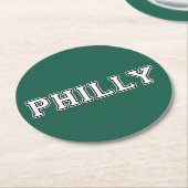フィラデルフィア・ペンシルバニア ラウンドペーパーコースター (アングル)