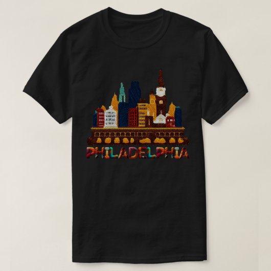 フィラデルフィア・ペンシルバニア Tシャツ (デザイン正面)