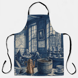 フィラデルフィア ペンシルベニア 1700年代 デルフトブルーの喫茶店 エプロン