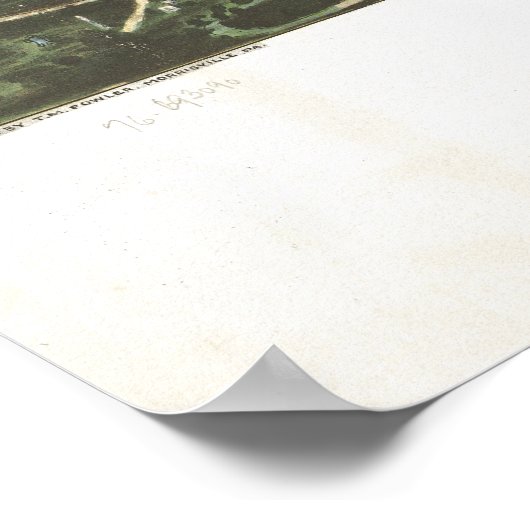 フィラデルフィア・ペン1907アンティークパノラママップ ポスター (角)