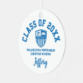 フィラデルフィア – モンゴメリークリスチャンアカデミーオーナメント メタルオーナメント (正面左)