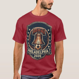 フィラデルフィア 2026 ワールドカップ ホストシティ ヴィンテージ アート Tシャツ