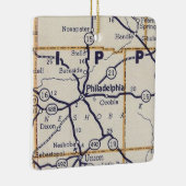 フィラデルフィアMSヴィンテージマップ セラミックオーナメント (右)
