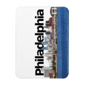 フィラデルフィアPAスカイラインとフィラデルフィアの空 マグネット (縦)
