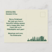 フィラデルフィアPAスカイラインクリスマスホリデーポストカード シーズンポストカード (裏面)