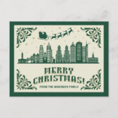 フィラデルフィアPAスカイラインクリスマスホリデーポストカード シーズンポストカード (正面)