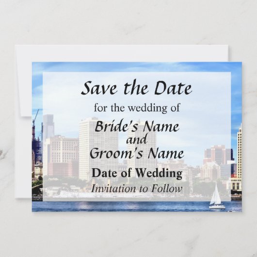 フィラデルフィアPaスカイライン日付保存 セーブザデート (正面)