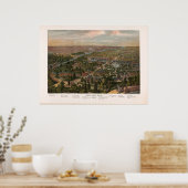 フィラデルフィアPAパノラママップヴィンテージ1876 ポスター (キッチン)