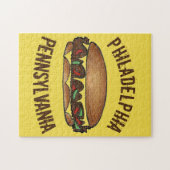 フィラデルフィアPAペンシルバニアフィルチーズステーキ ジグソーパズル (横)