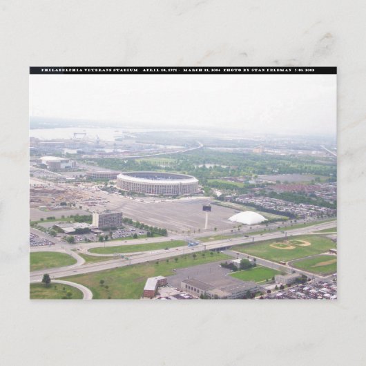 フィラデルフィアPA退役軍人スタジアムエアビュー ポストカード (正面)