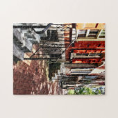 フィラデルフィアPA通りオレンジシャッター ジグソーパズル (横)