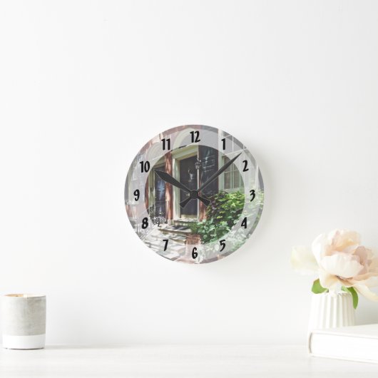 フィラデルフィアPA -通りインソサエティヒル ラウンド壁時計 (ホーム)