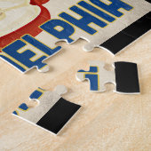 フィラデルフィアPennsylvania Apple – ヴィンテージトラベル ジグソーパズル (側面)