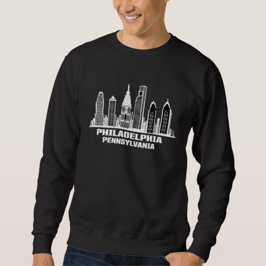 フィラデルフィアPennsylvania Skyline American City Am スウェットシャツ (正面)